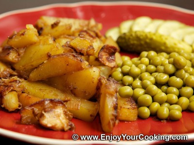 Fried Potato with Mushrooms