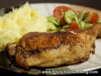 Fried Chicken with Mashed Potatoes and Summer Salad Fried Chicken Recipe