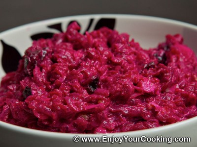 Beet Salad with Prunes and Walnuts