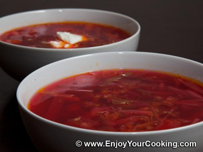 Easier Borscht with Precooked Beets and Beans