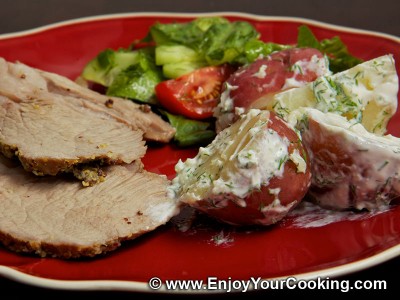 Veal Roast with Mustard and Garlic