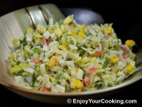 Crab Sticks Salad with Napa and Cucumber Recipe Crab Sticks Salad with Napa and Cucumber
