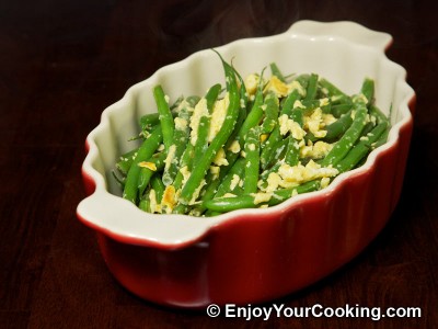 String Beans Fried with Eggs