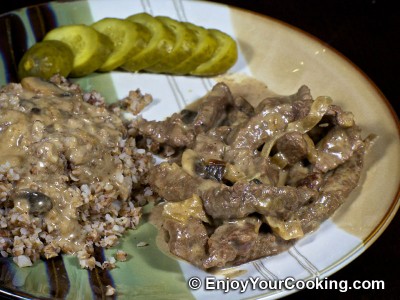 Beef Stroganoff with Mushrooms and Cream