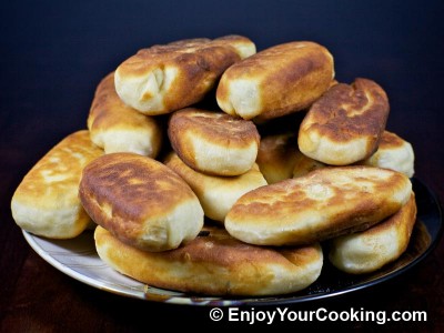 Russian Fried Pies with Meat and Rice Stuffing