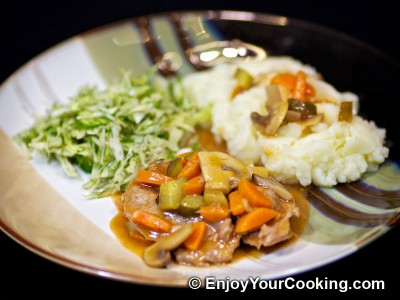 Veal with Mushrooms and Carrots