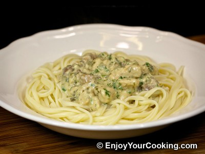 Pasta with Chicken and Mushroom Sauce