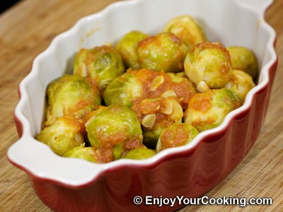 Brussels Sprouts in Tomato and Soy Sauce