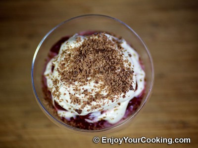 Sour Cherry Dessert with Whipped Cream