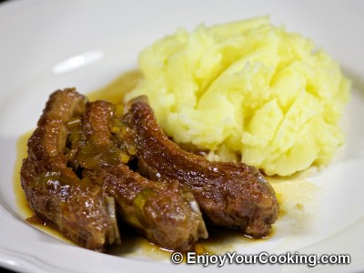 Baby Back Ribs with Soy Sauce, Ginger and Leeks