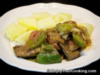 Beef Gyros with Vegetables and Spices Recipe