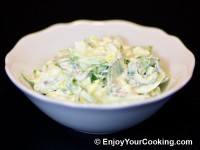 Ramps Spring Salad with Eggs and Cucumbers