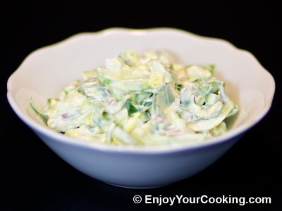 Ramps Spring Salad with Eggs and Cucumbers