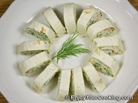 Tortilla Rolls with Crab Sticks and Cheese Recipe