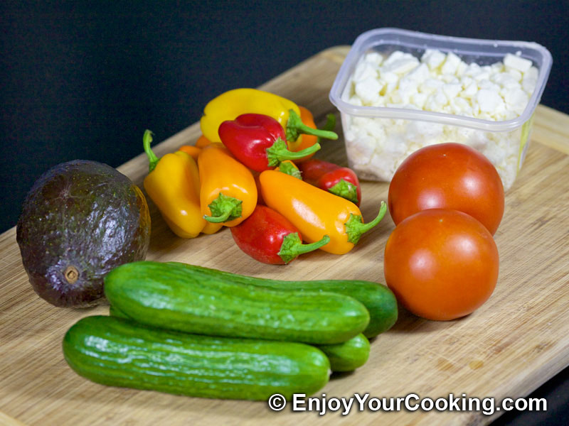 Raw Vegetable Salad with Feta Recipe My Homemade Food Recipes